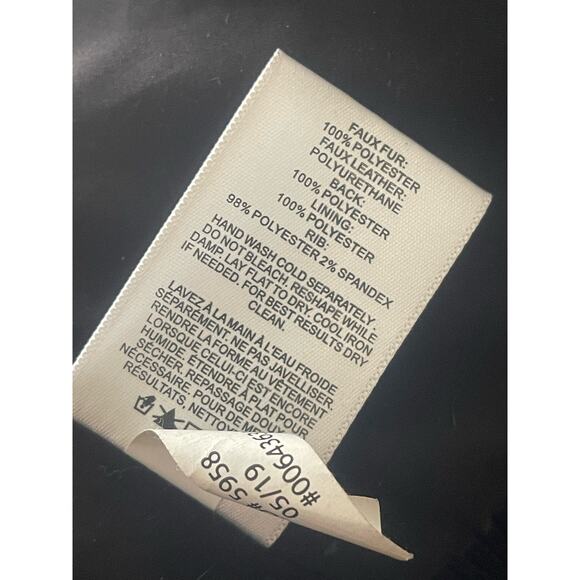 Express x Negin Mirsalehi Plush Sherpa Jacket in Black - Picture 8 of 8